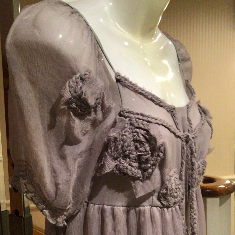 💕3XHost Pick💕⬇️Price Drop⬇️NWT silver grey loose dress/tunic with short sleeve - Picture 4 of 6